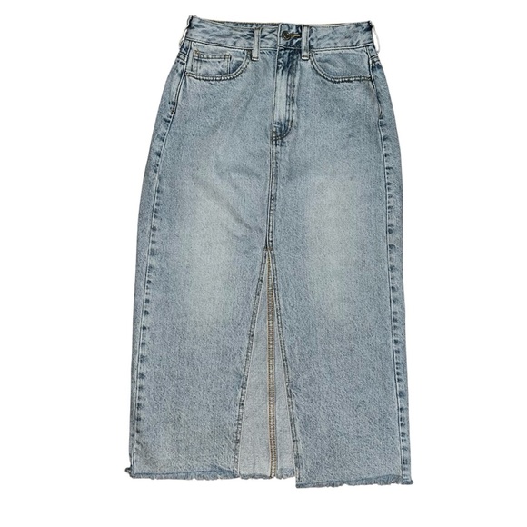 PacSun Long Denim Skirt Size 23 - Picture 1 of 7